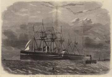 The Great Eastern leaving Southampton Water for New York on her First Voyage